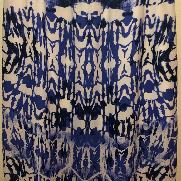 Blue / White Patterned Maxi Skirt - Picture 4 of 4